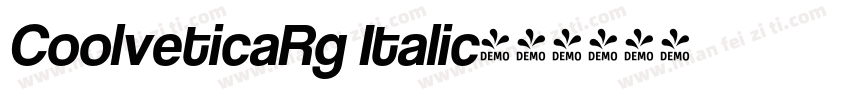 CoolveticaRg Italic字体转换